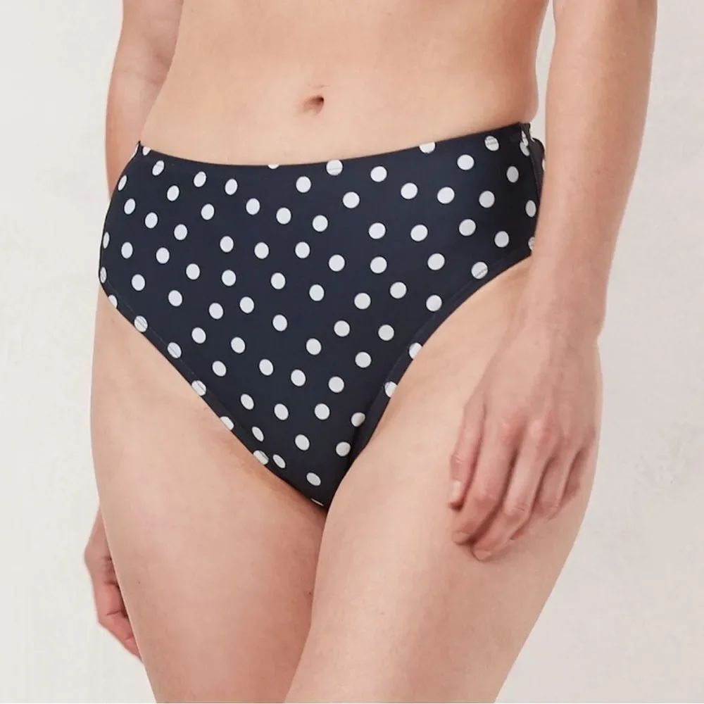 Lauren Conrad XS Polka dot high rise juniors bikini bottoms